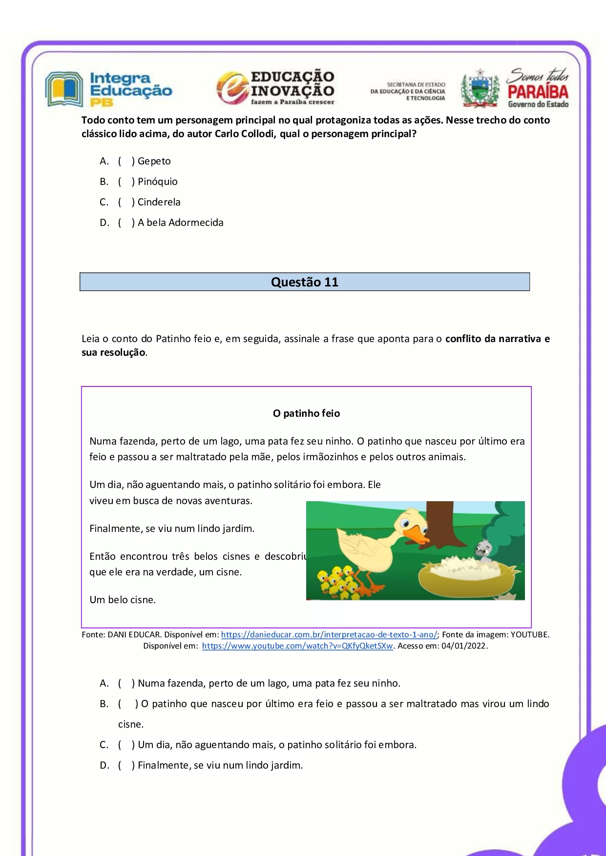 Avaliacao Diagnostica Inicial De Portugues Para O 3o Ano 8