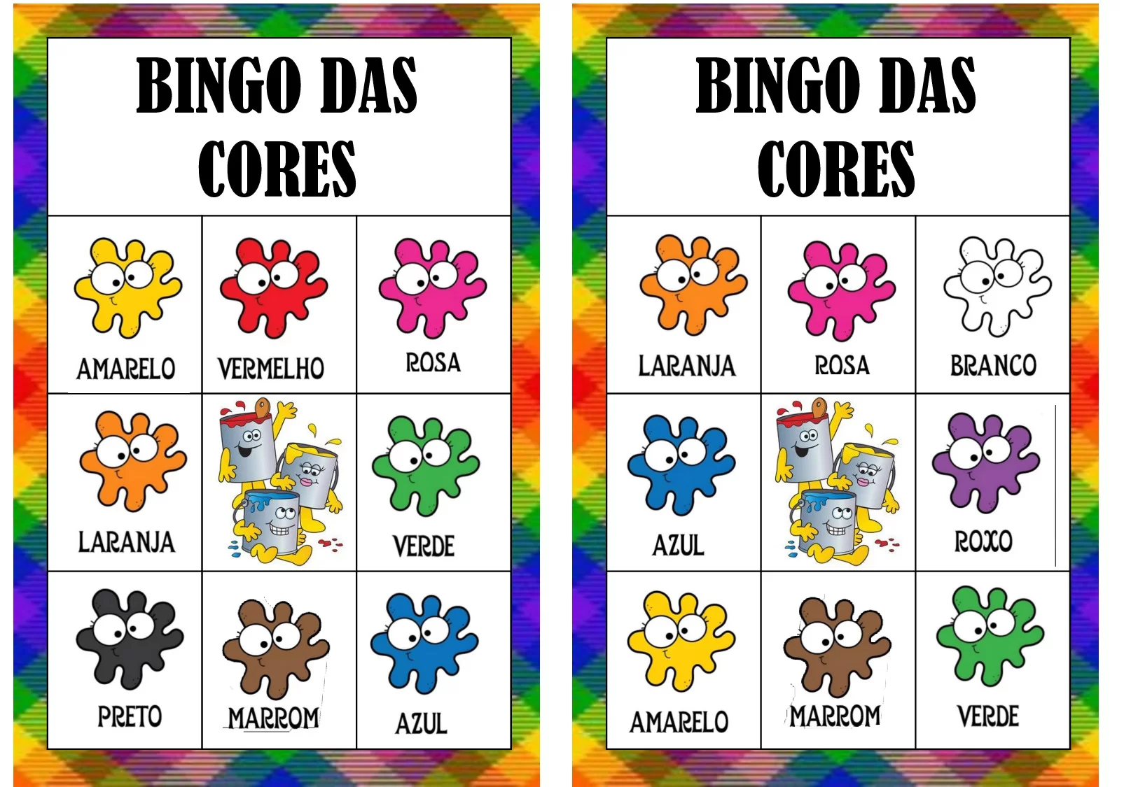 Bingo Das Cores Reconhecimento De Cores 3
