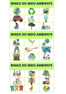 Bingo do Meio Ambiente - Atividade para Imprimir