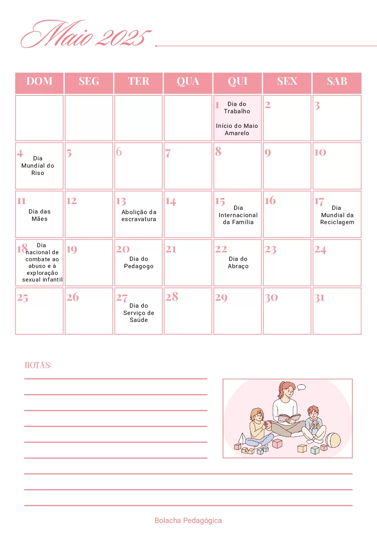 Calendario Interativo 2025 E Dias Da Semana 7