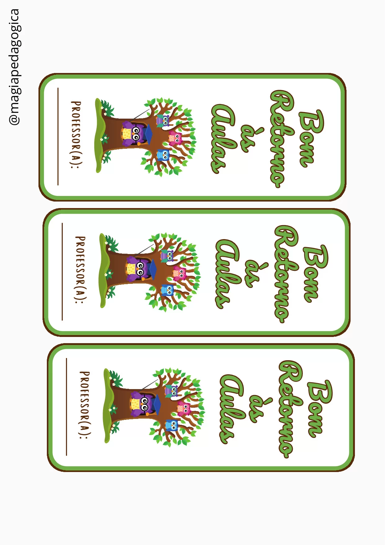 Cartao De Bom Retorno As Aulas 4