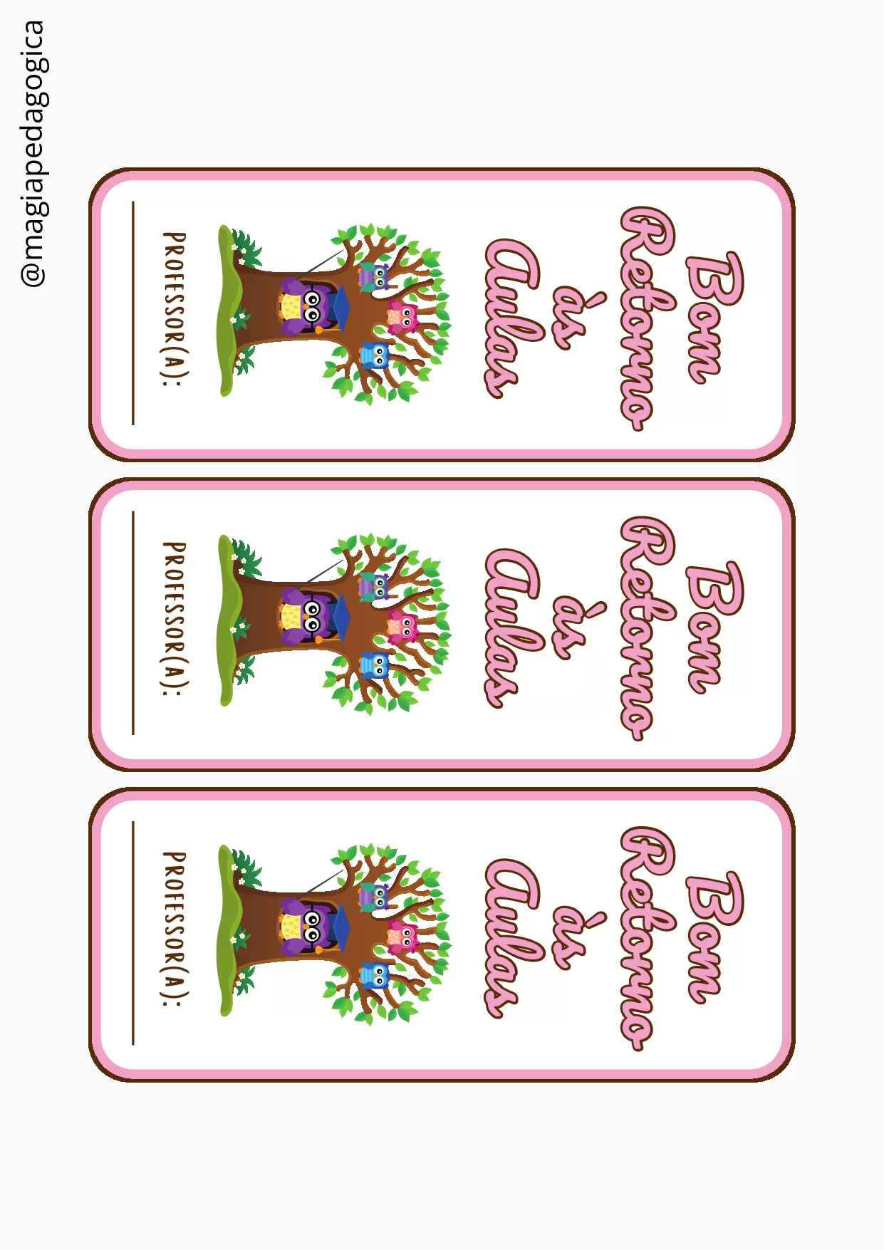 Cartão de Bom Retorno às Aulas