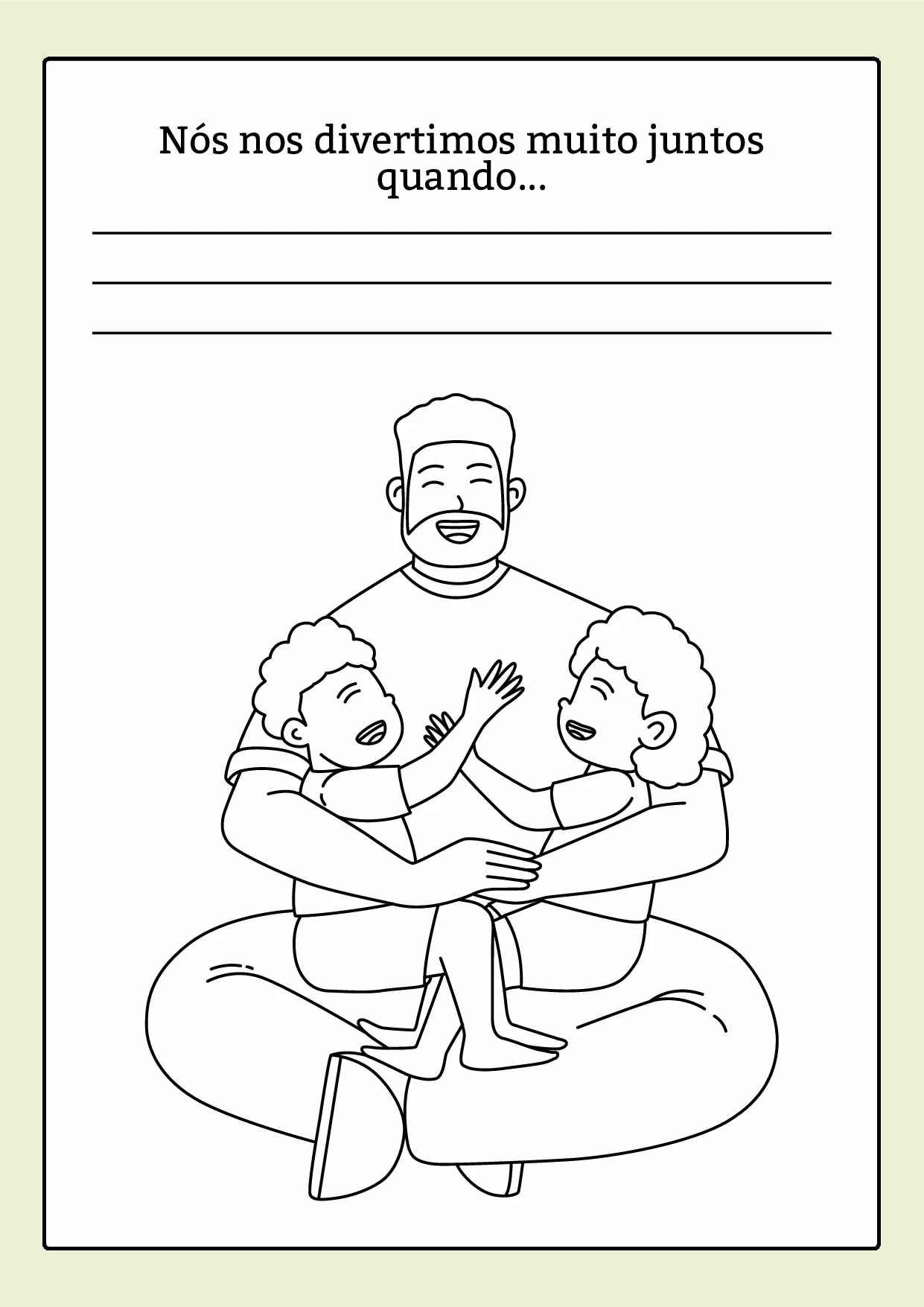 Dia Dos Pais Livro Para Escrever E Colorir 4