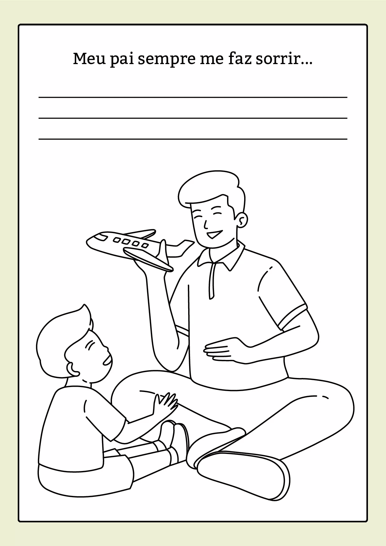 Dia Dos Pais Livro Para Escrever E Colorir 5