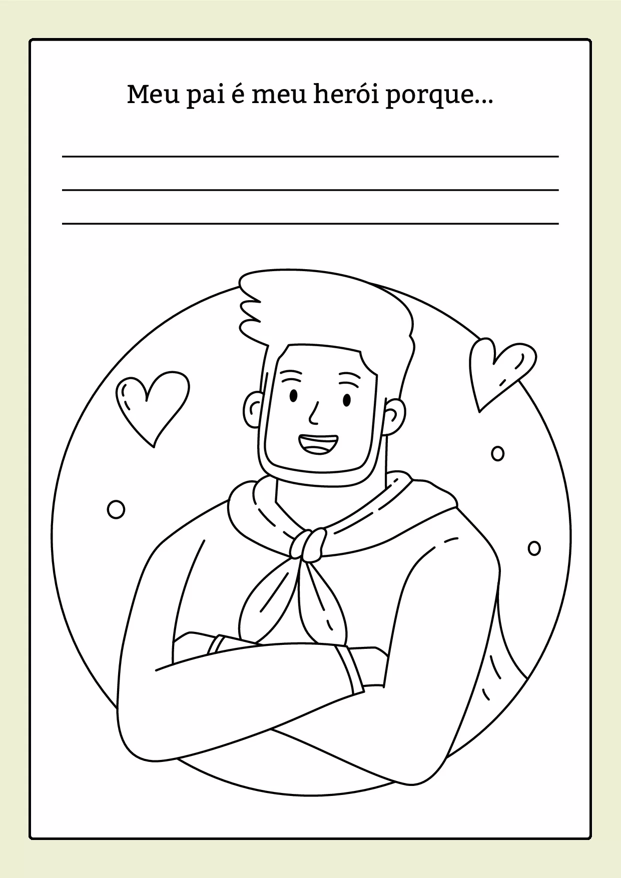 Dia Dos Pais Livro Para Escrever E Colorir 9