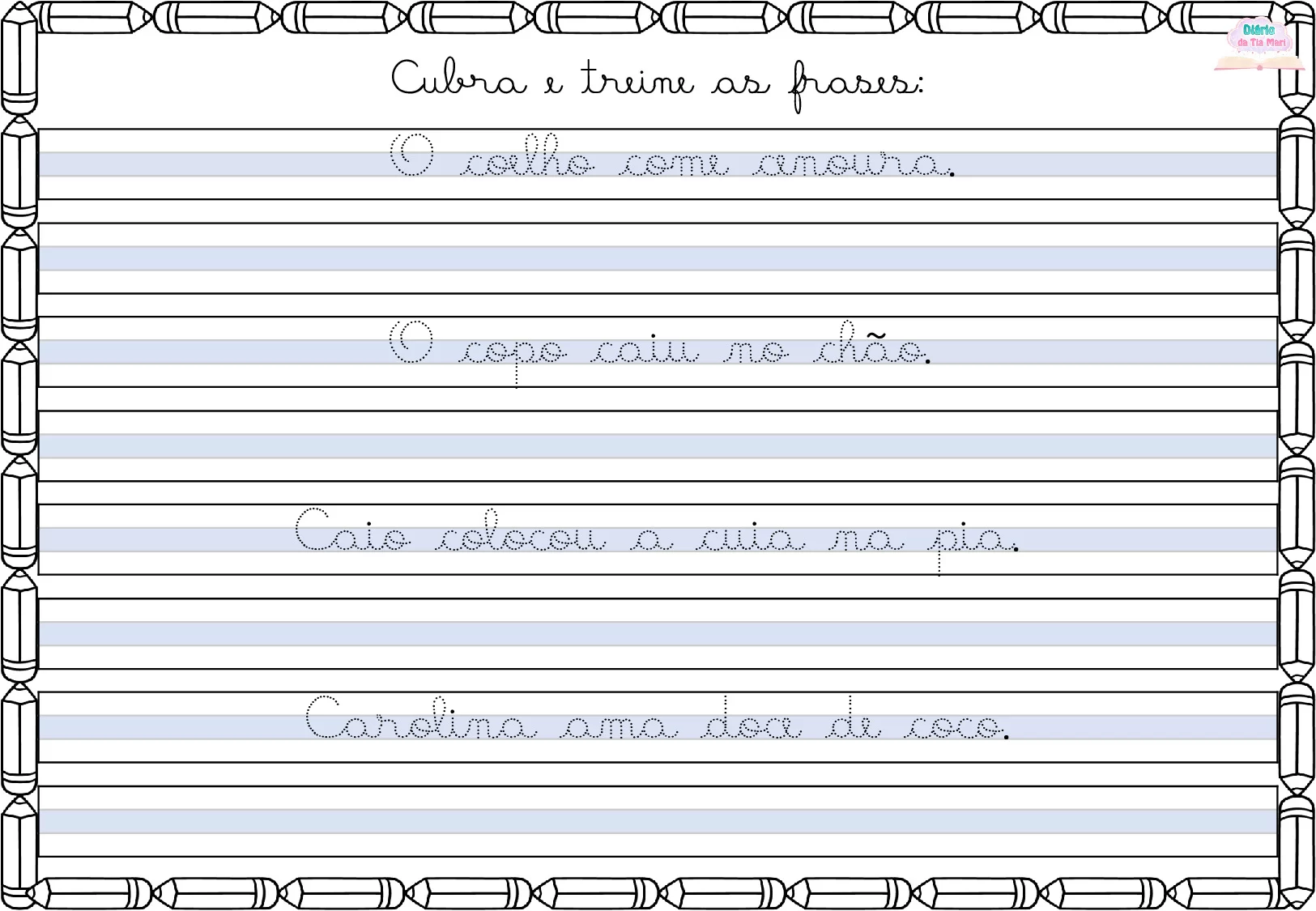 Cubra e treine as frases