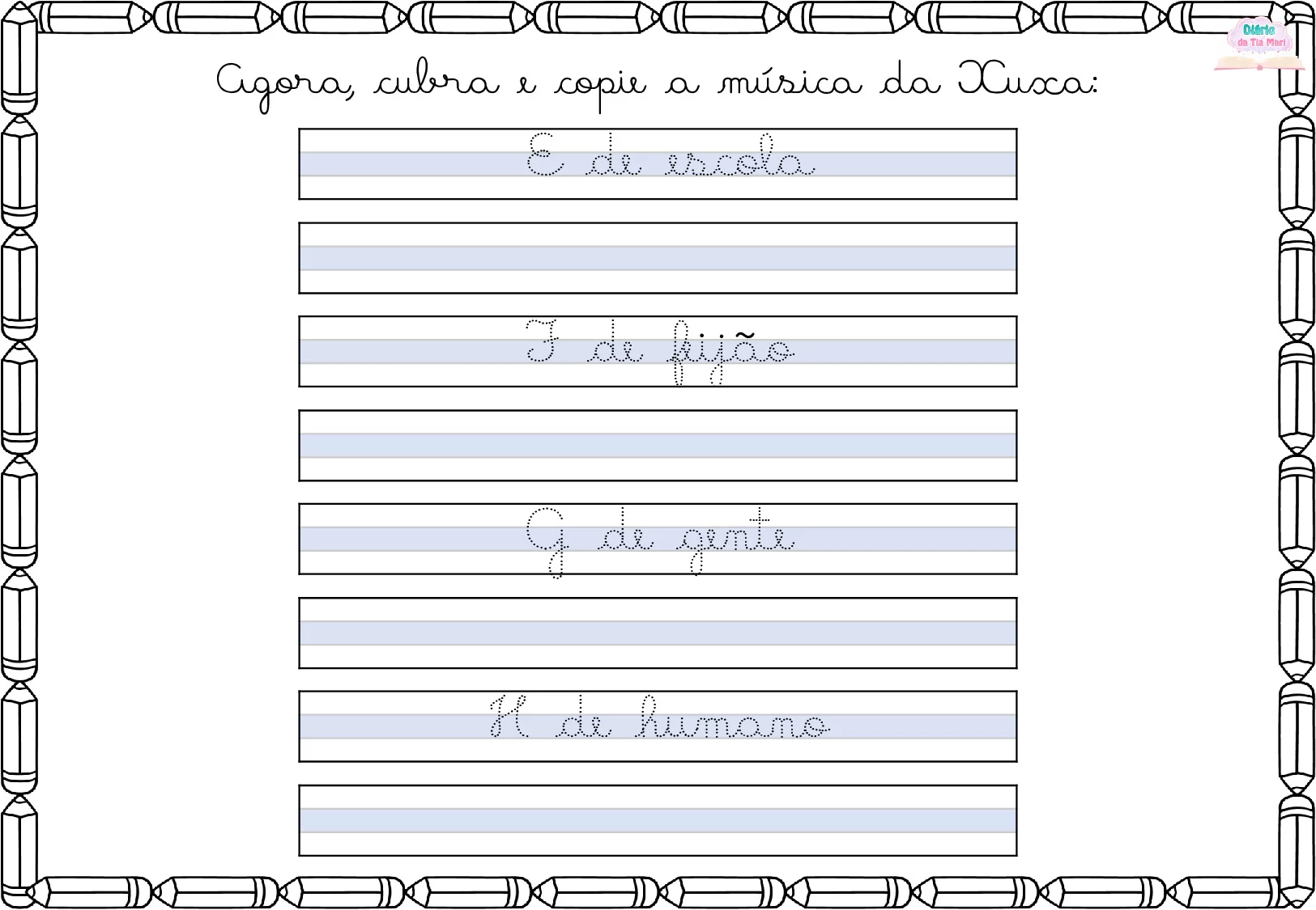 Exercicios De Caligrafia Cursiva Para Criancas 9