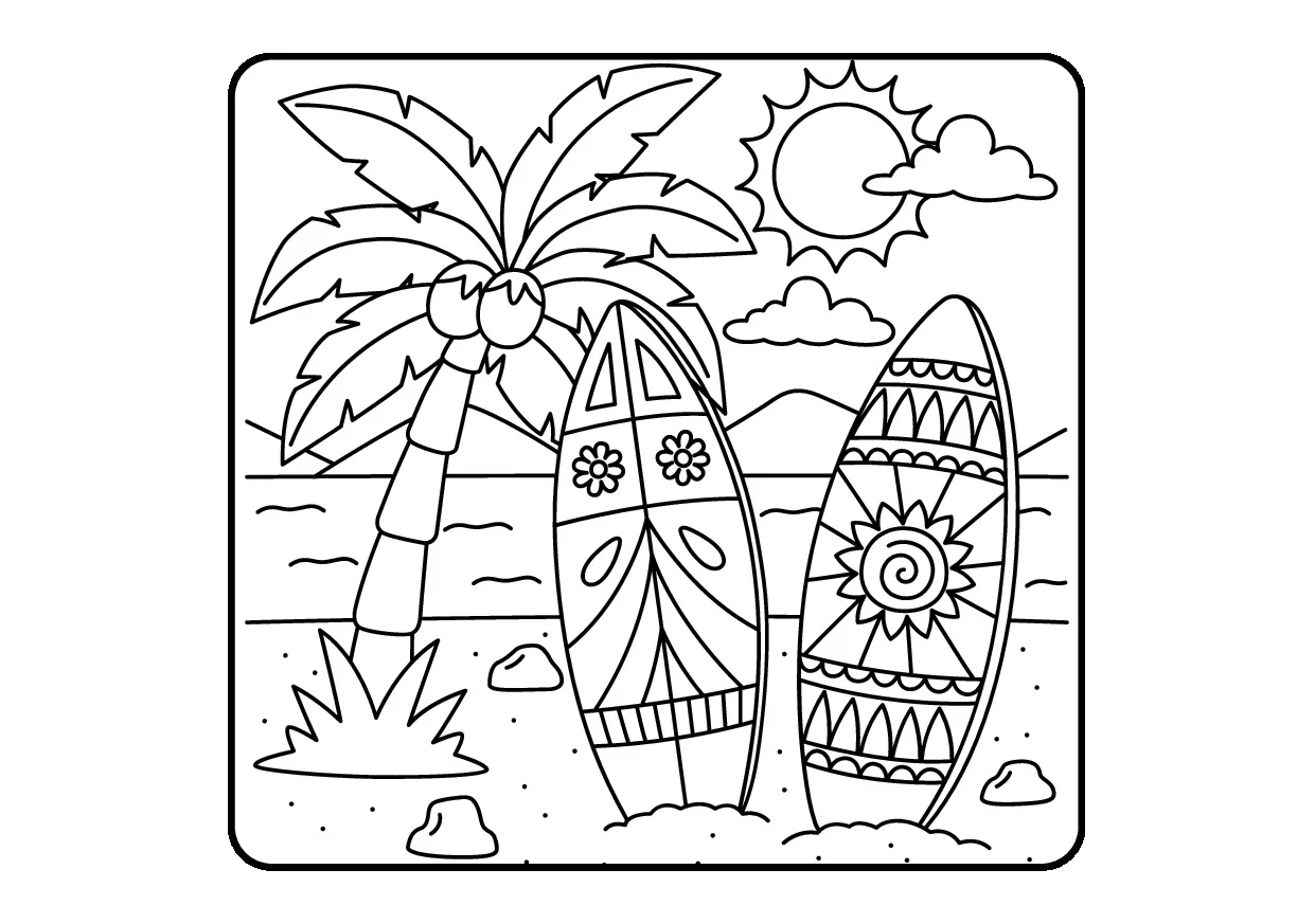 Livro De Colorir Adulto Azul Verao Relaxante 8