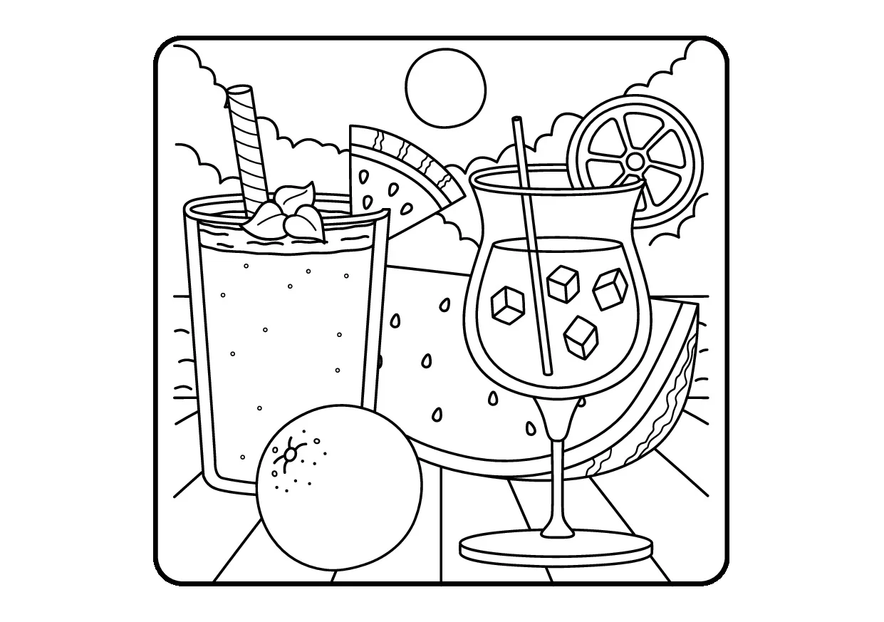 Livro De Colorir Adulto Azul Verao Relaxante 9