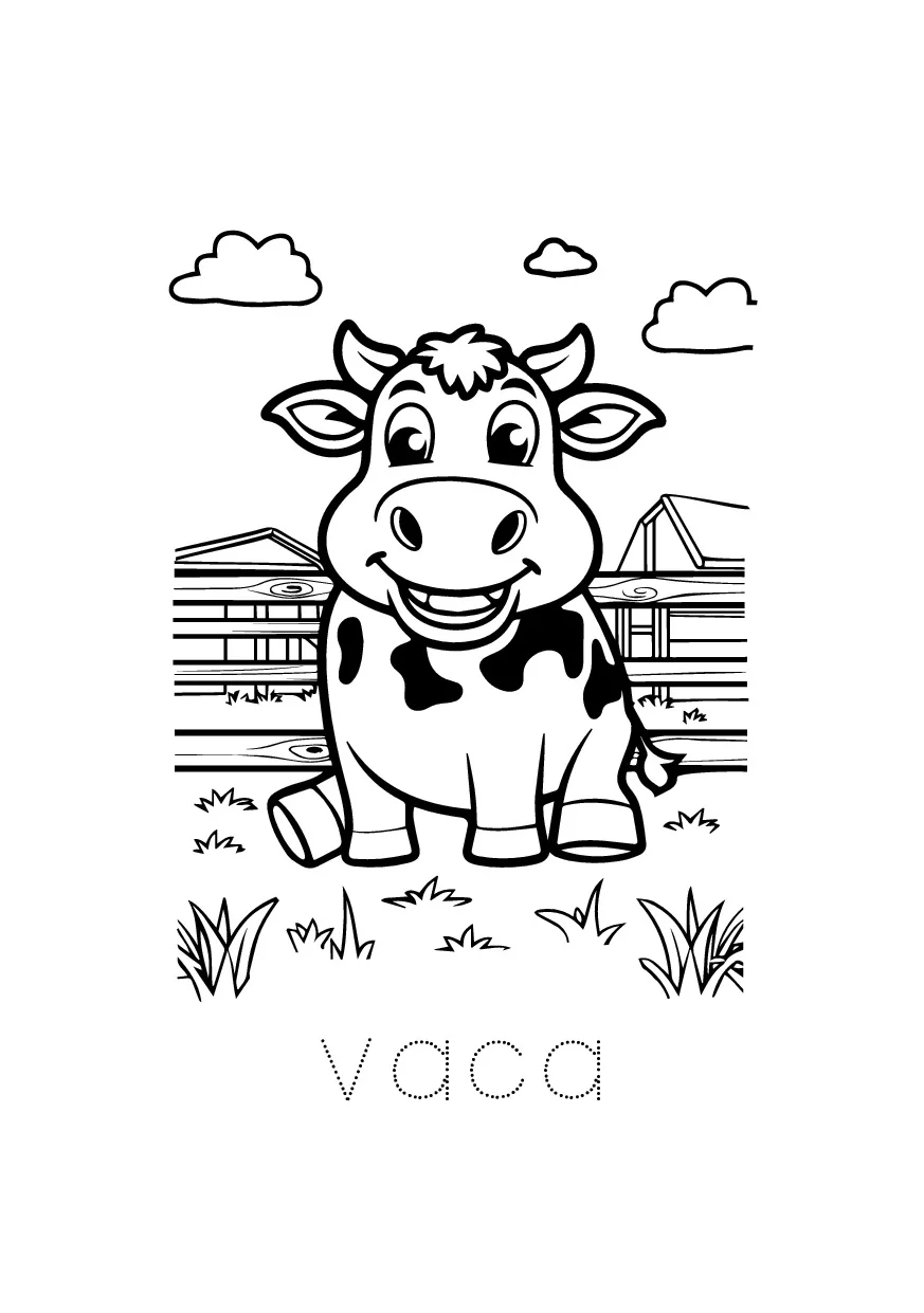 Livro De Colorir Animais Da Fazenda 4