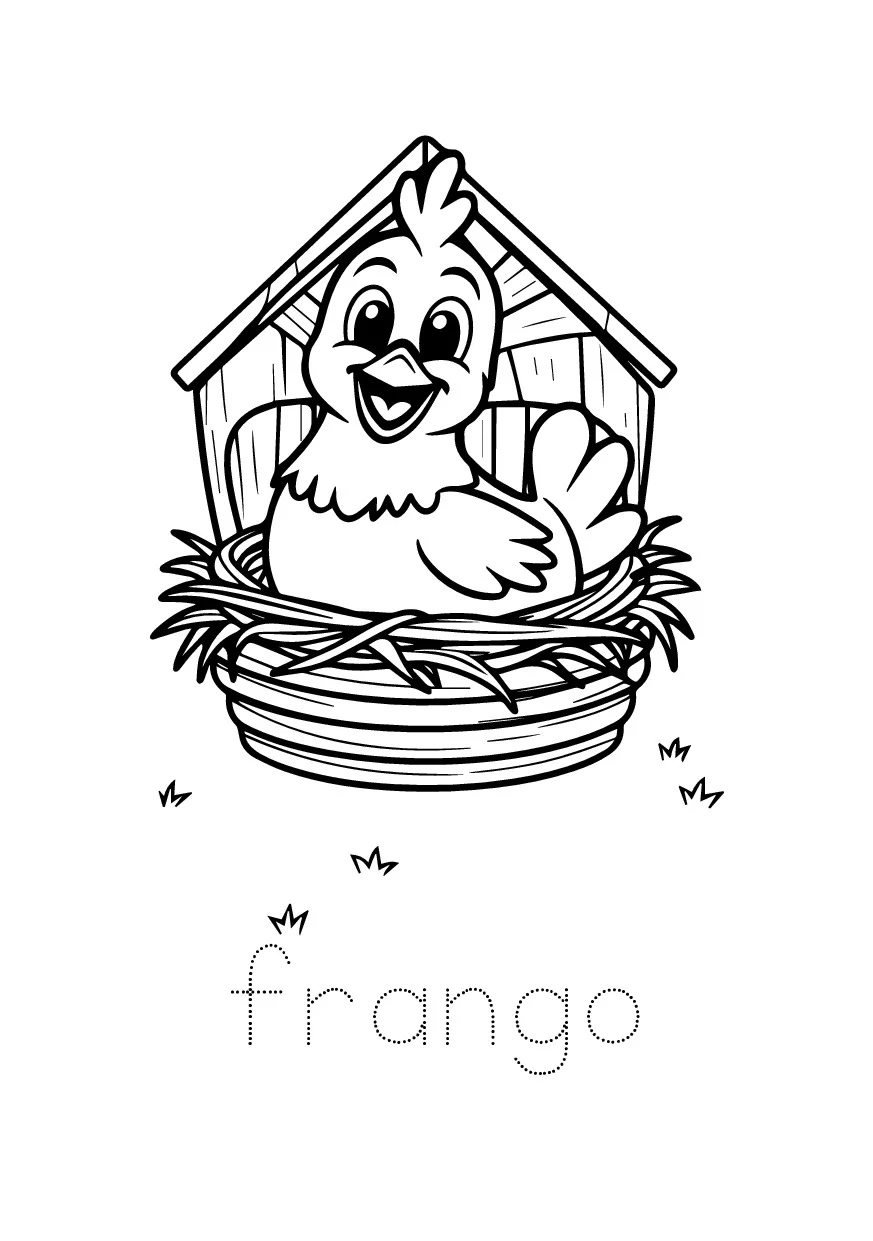 Livro De Colorir Animais Da Fazenda 7