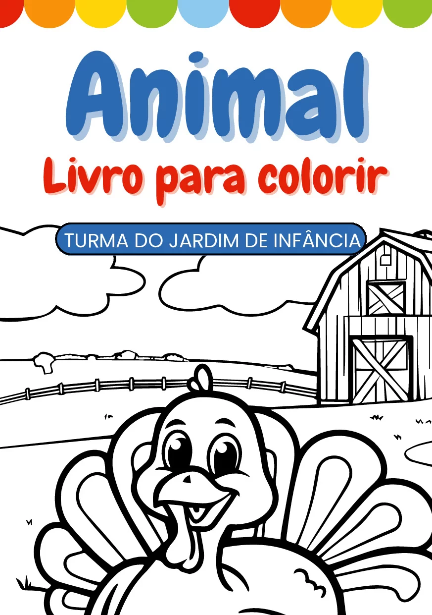 Livro de colorir Animais da fazenda