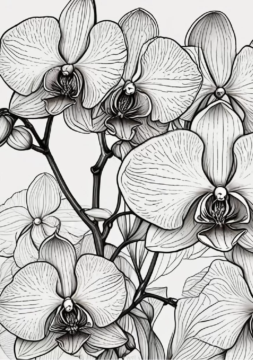 Livro De Colorir Flores 28 Ilustracoes Relaxantes 13