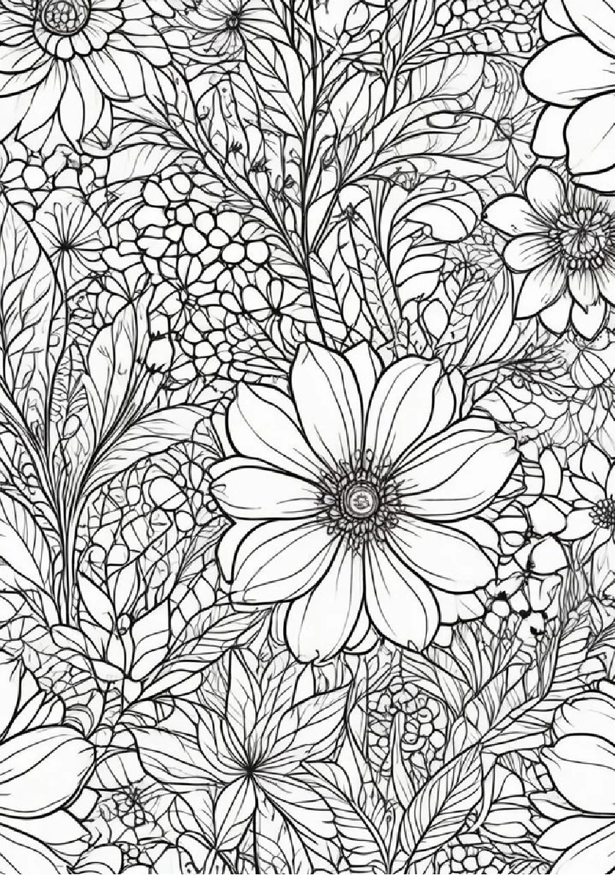 Livro De Colorir Flores 28 Ilustracoes Relaxantes 20