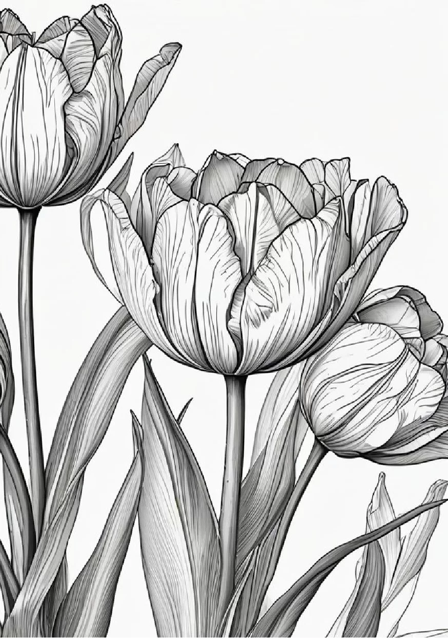 Livro De Colorir Flores 28 Ilustracoes Relaxantes 21