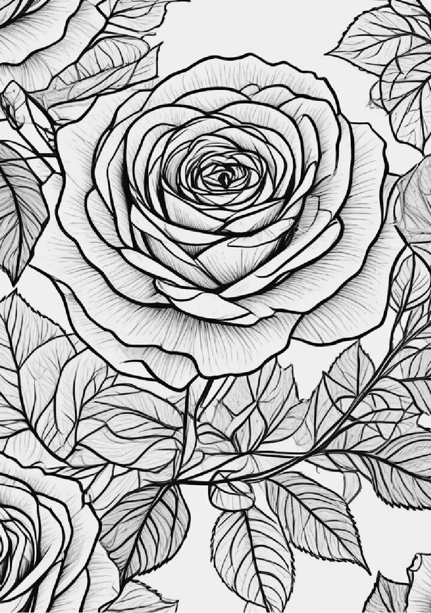 Livro De Colorir Flores 28 Ilustracoes Relaxantes 23