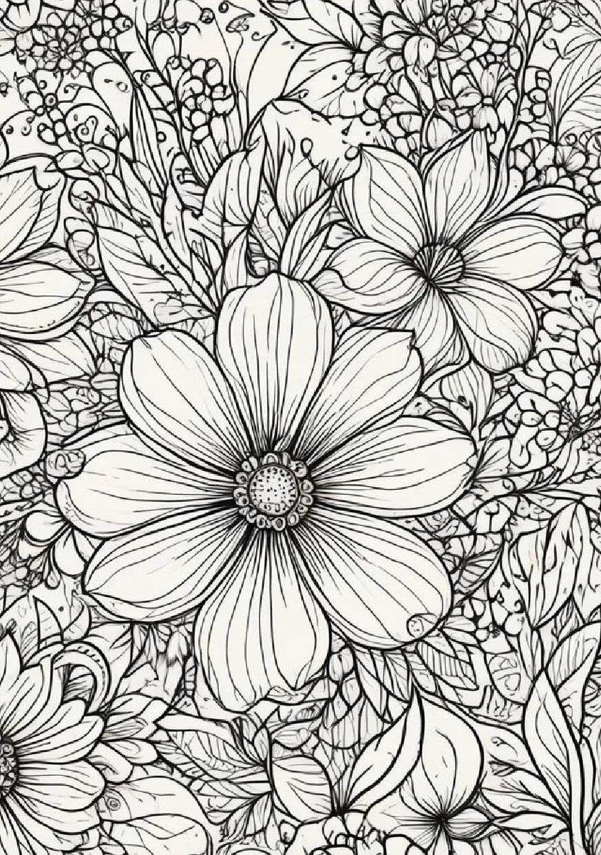 Livro De Colorir Flores 28 Ilustracoes Relaxantes 27