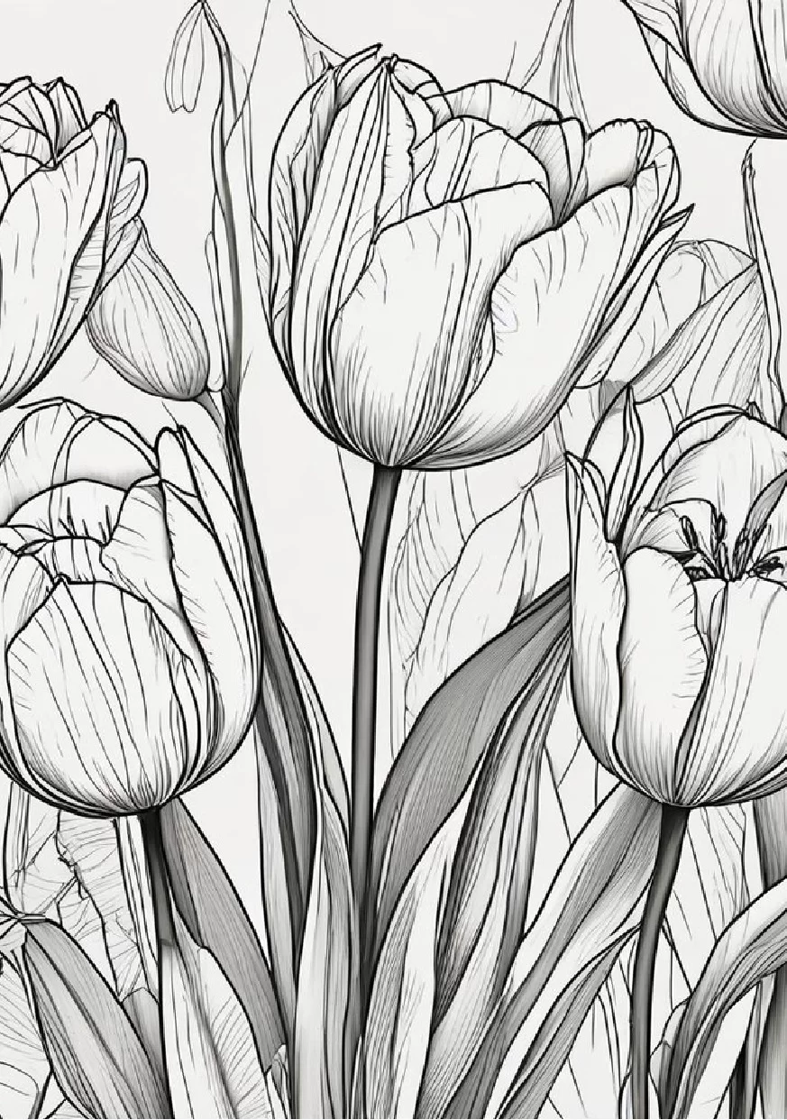 Livro De Colorir Flores 28 Ilustracoes Relaxantes 8