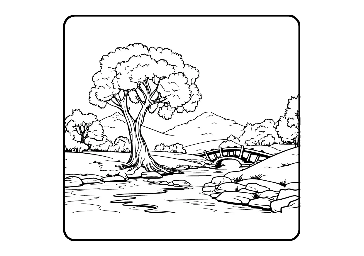 Livro De Colorir Para Adultos Paisagens Relaxantes 9