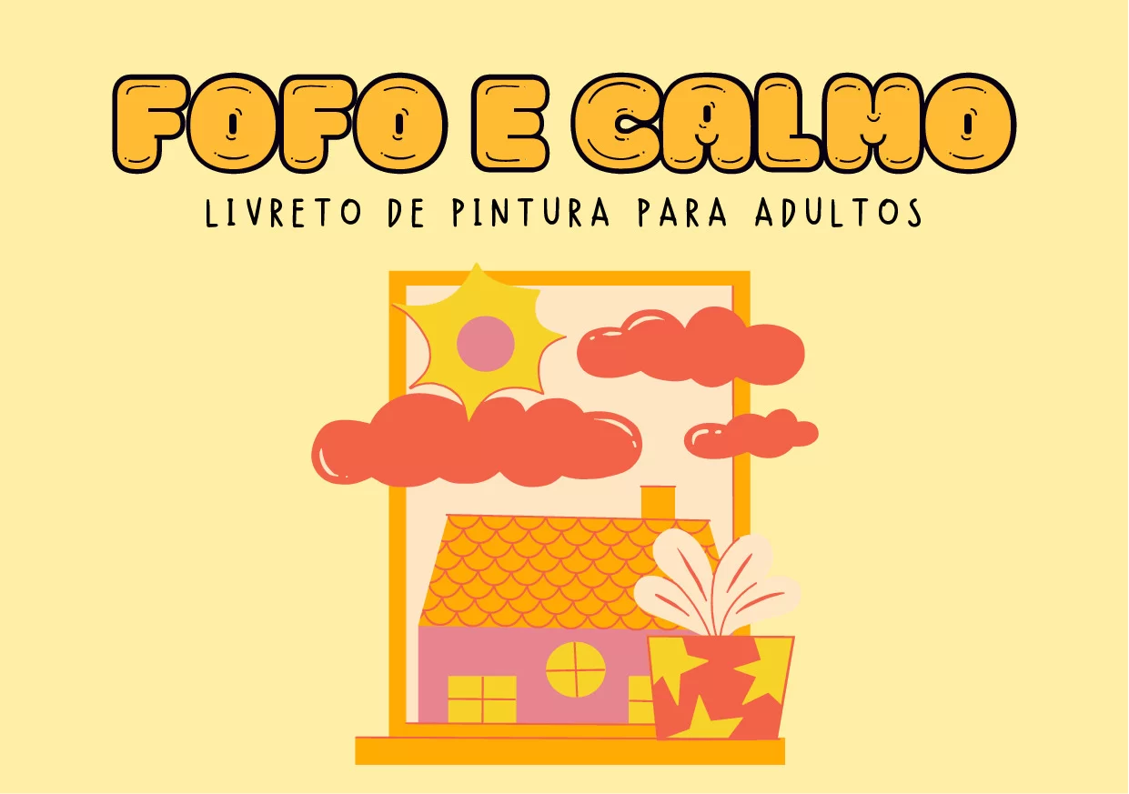 Fofo e calmo, livreto de pintura para adultos