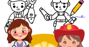 Livro de Colorir Profissões – Diferentes Carreiras