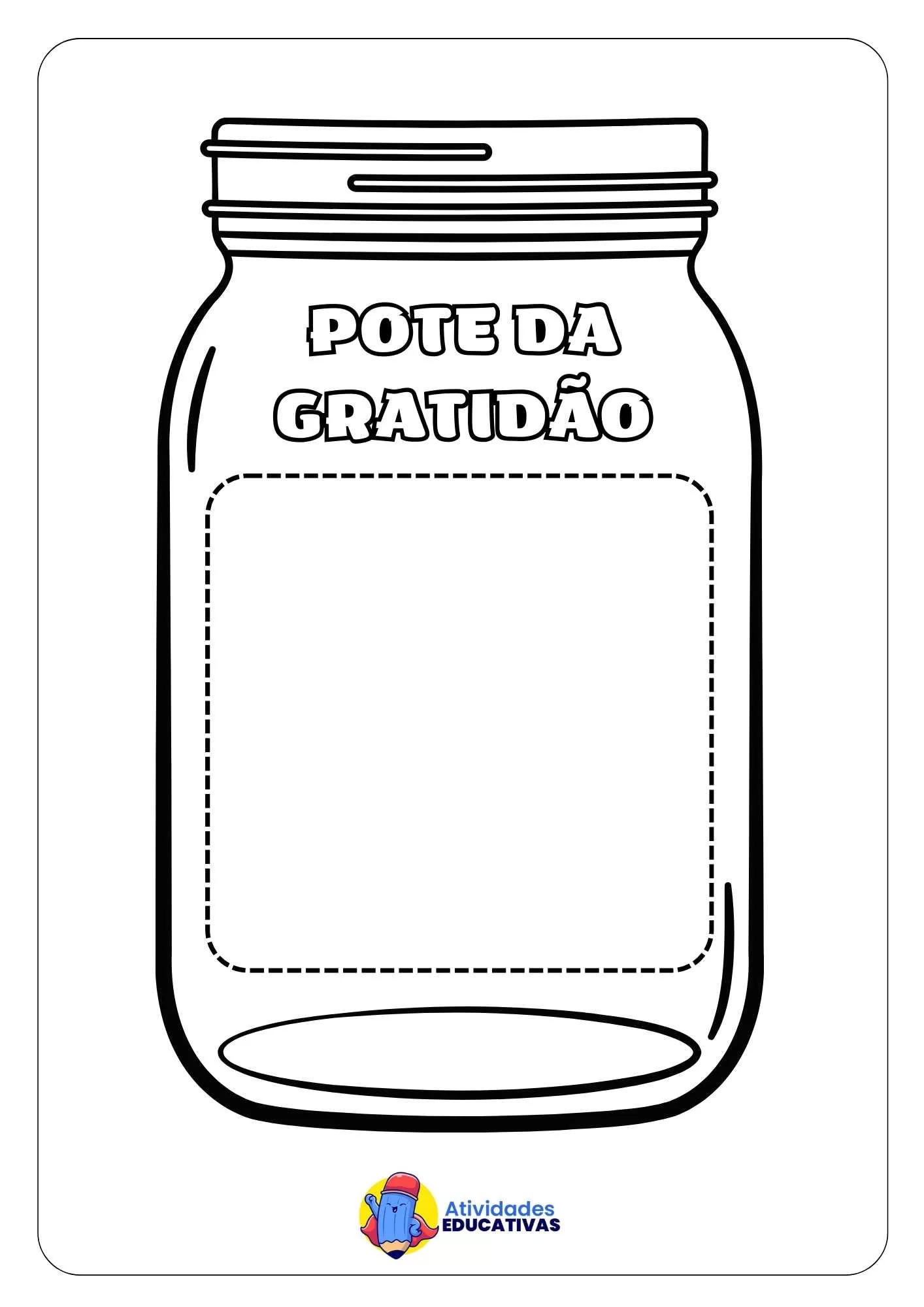 Pote Da Gratidao Para Imprimir