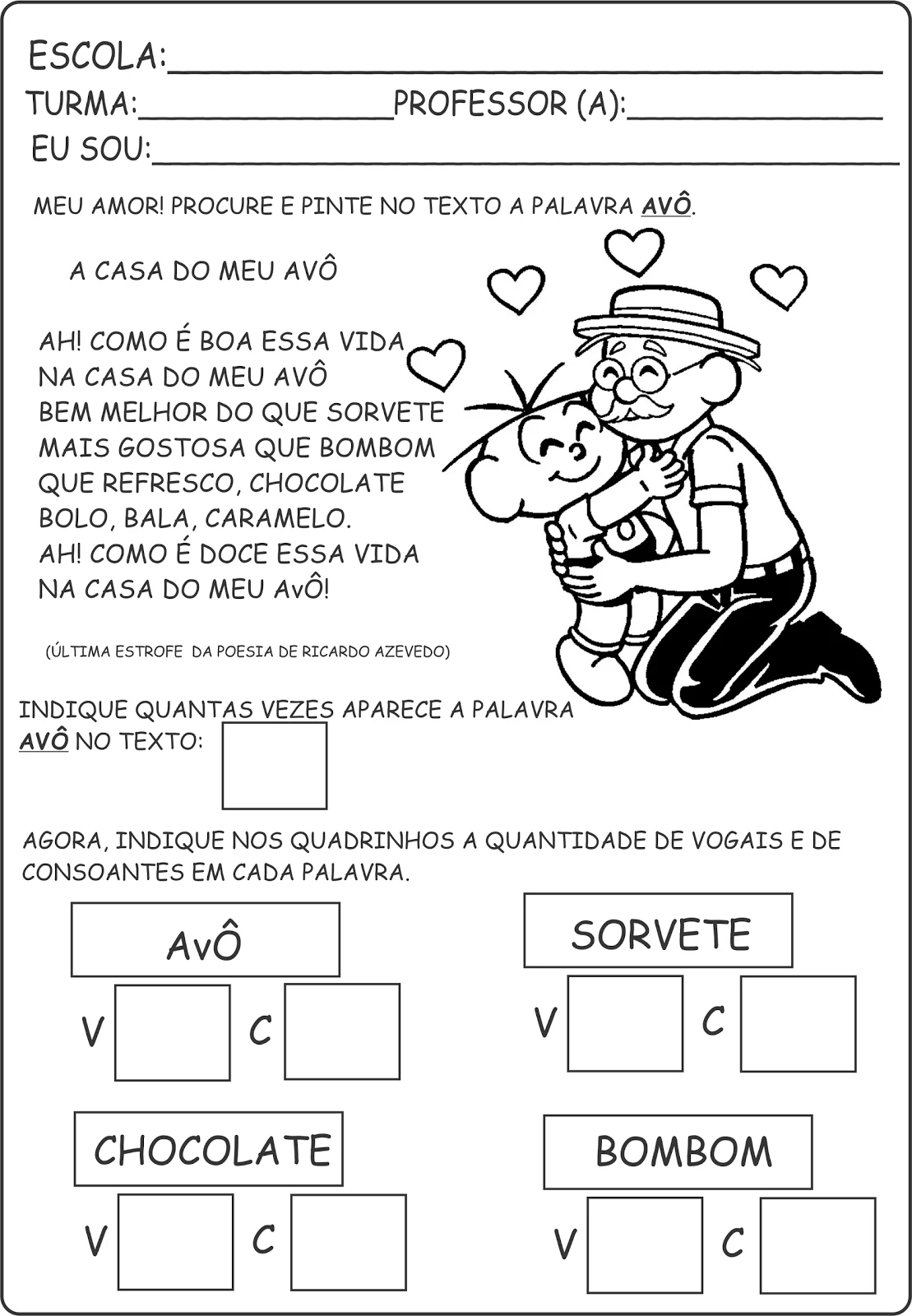 Atividades Dia dos Avós para Imprimir