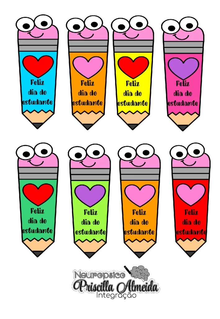 6 Marcadores de Página Grátis para o Dia do Estudante