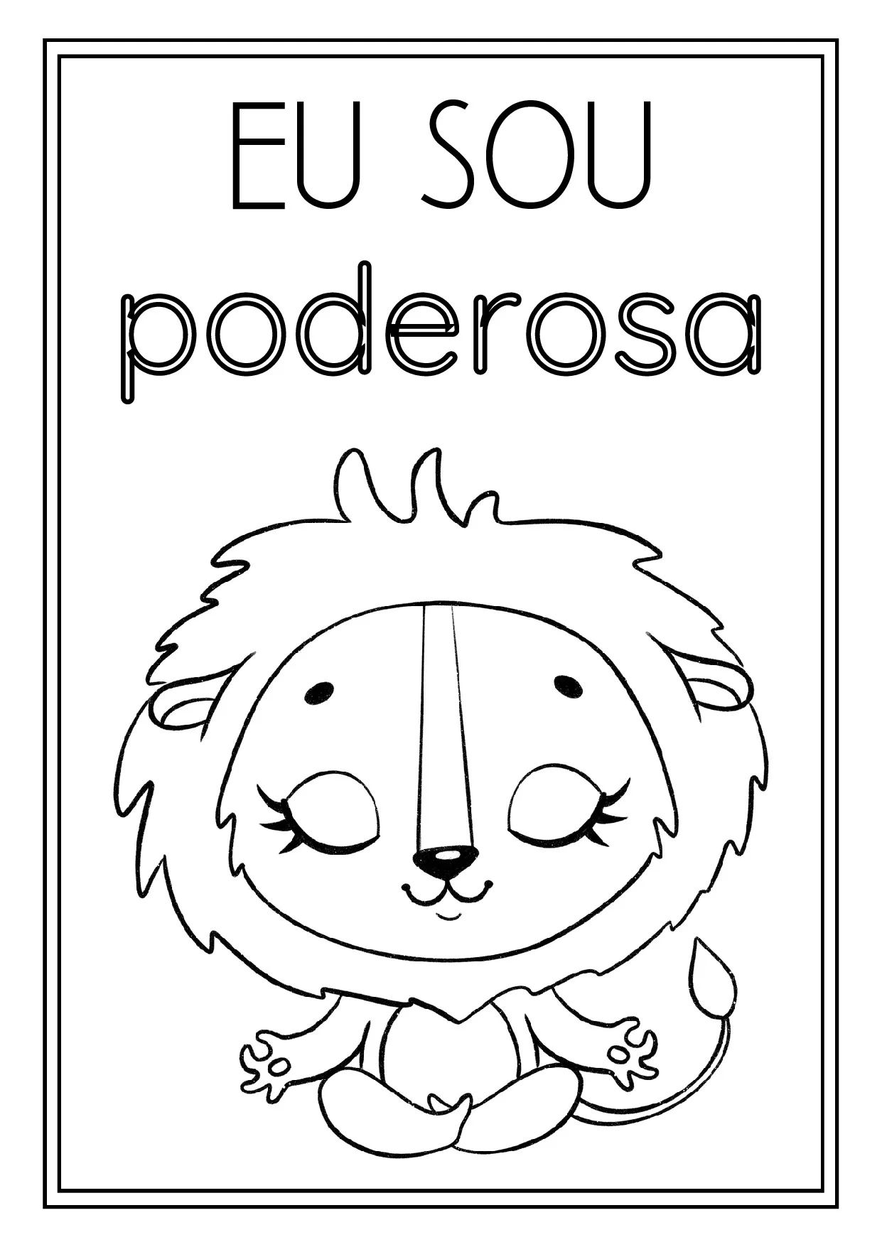 Afirmacoes Positivas Para Colorir Animais 10