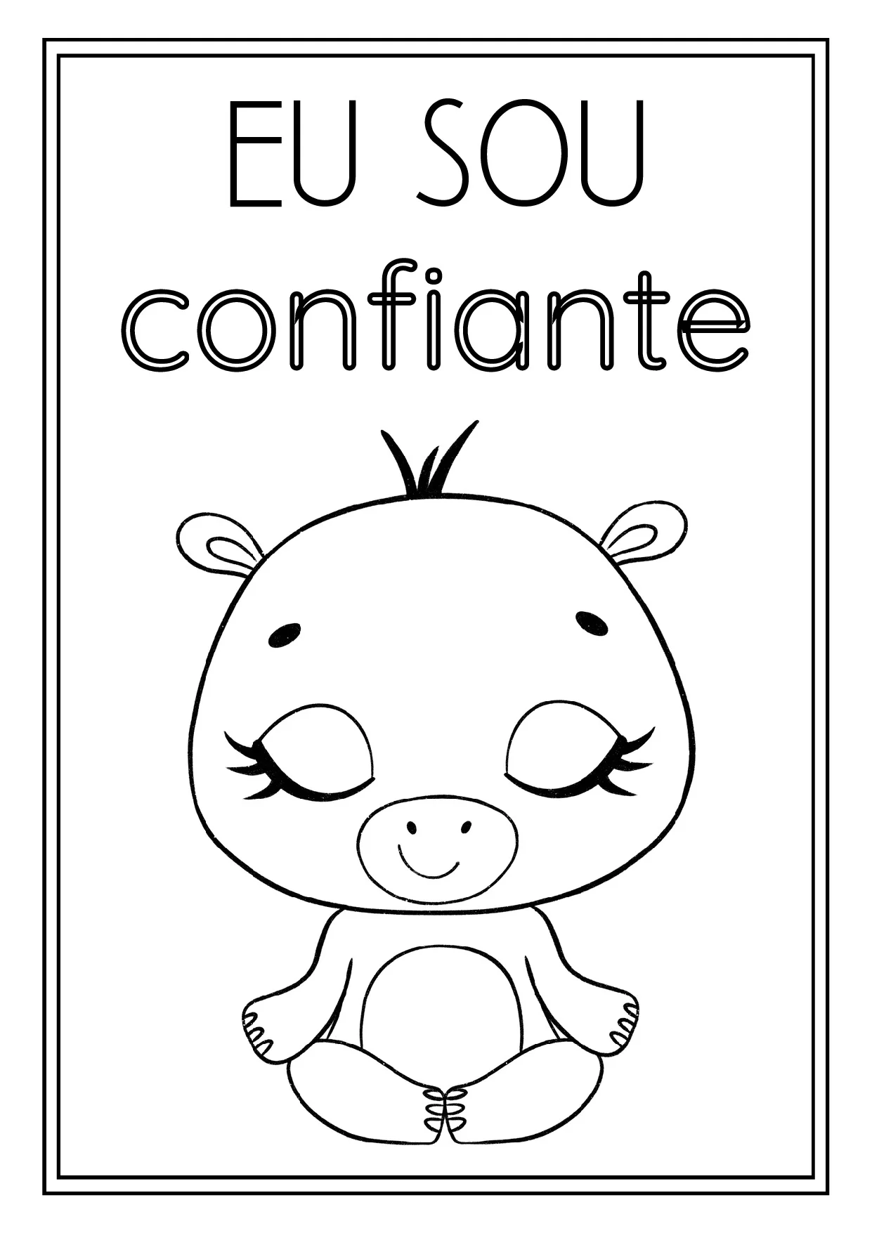 Afirmacoes Positivas Para Colorir Animais 11