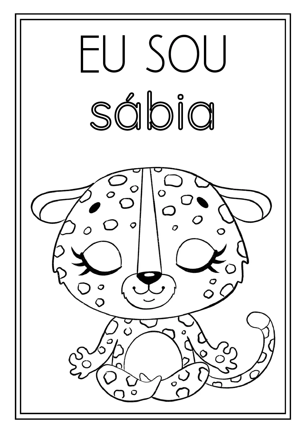 Afirmacoes Positivas Para Colorir Animais 12