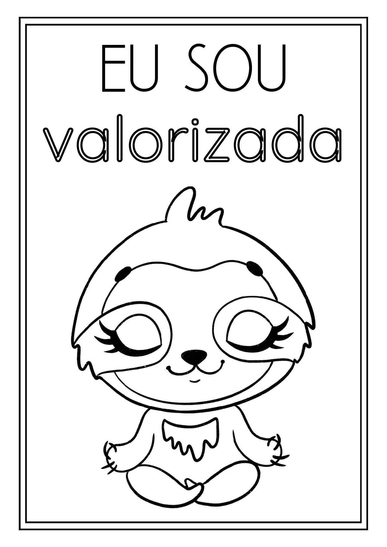 Afirmacoes Positivas Para Colorir Animais 4