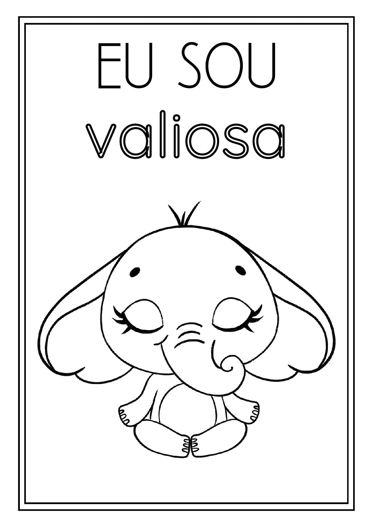 Afirmacoes Positivas Para Colorir Animais 5