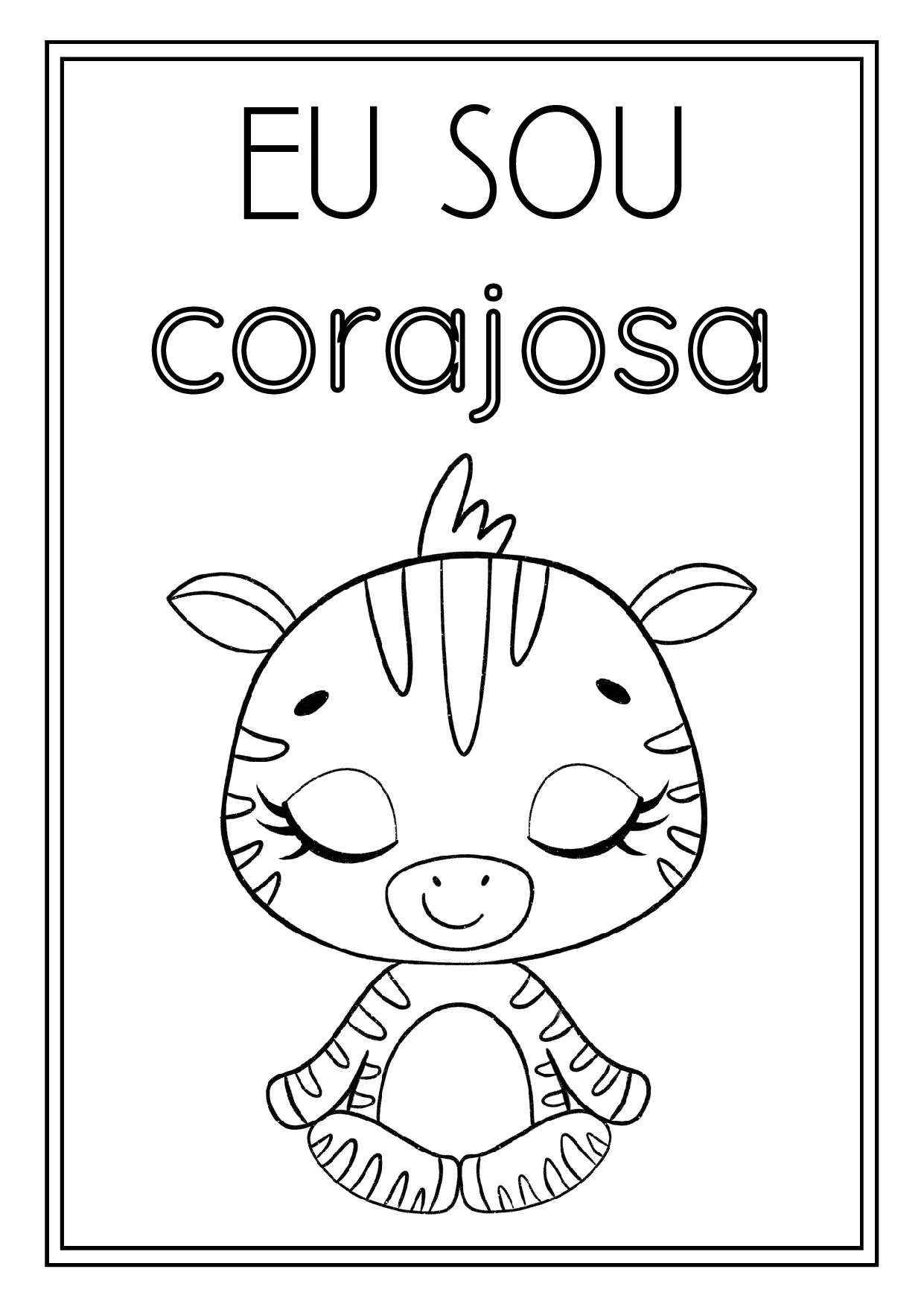 Afirmacoes Positivas Para Colorir Animais 6