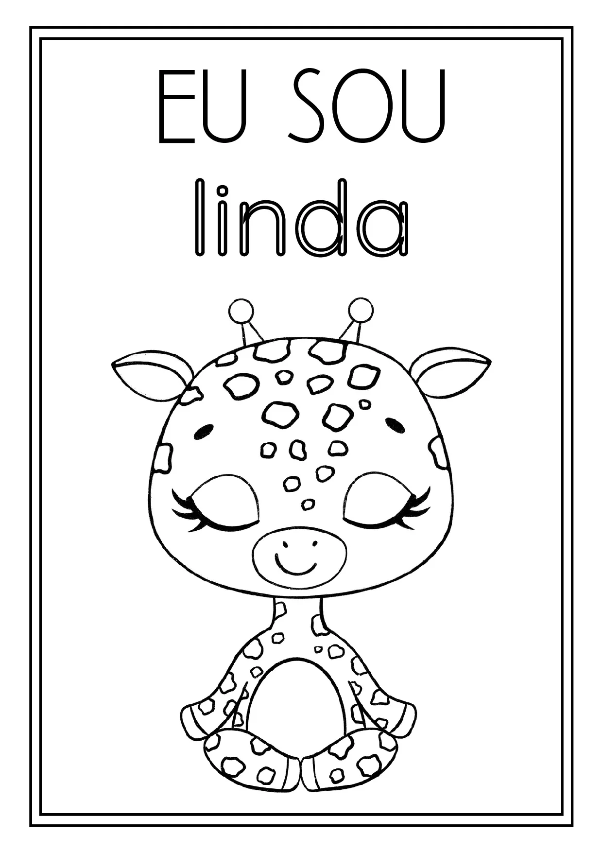 Afirmacoes Positivas Para Colorir Animais 7