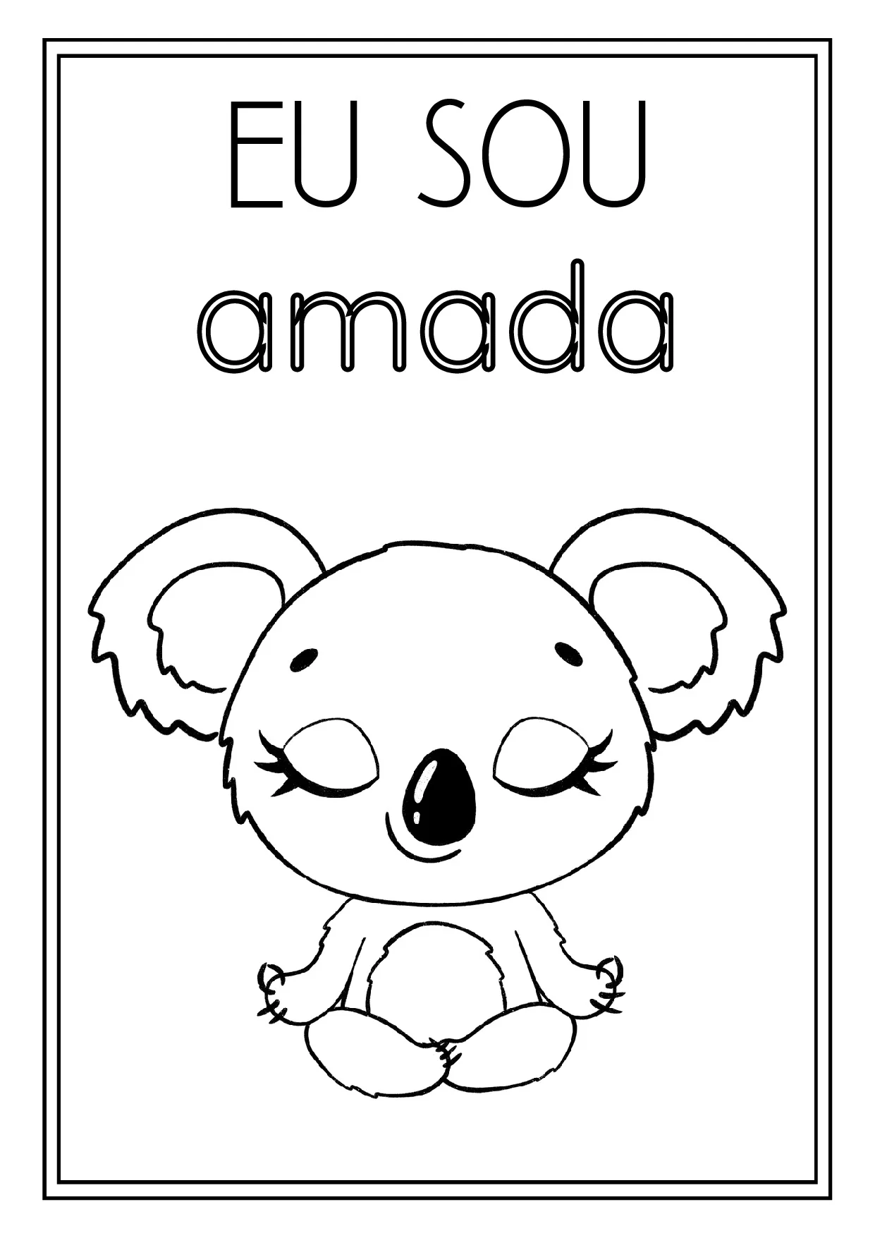 Afirmacoes Positivas Para Colorir Animais 8