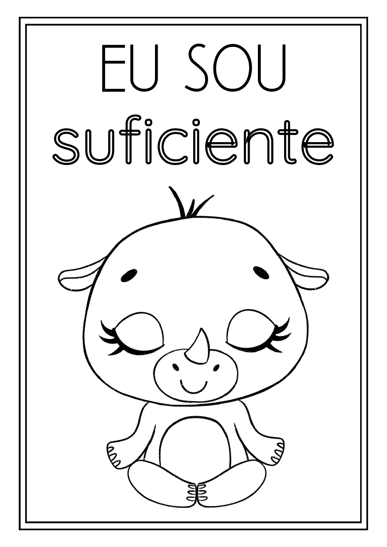 Afirmacoes Positivas Para Colorir Animais 9