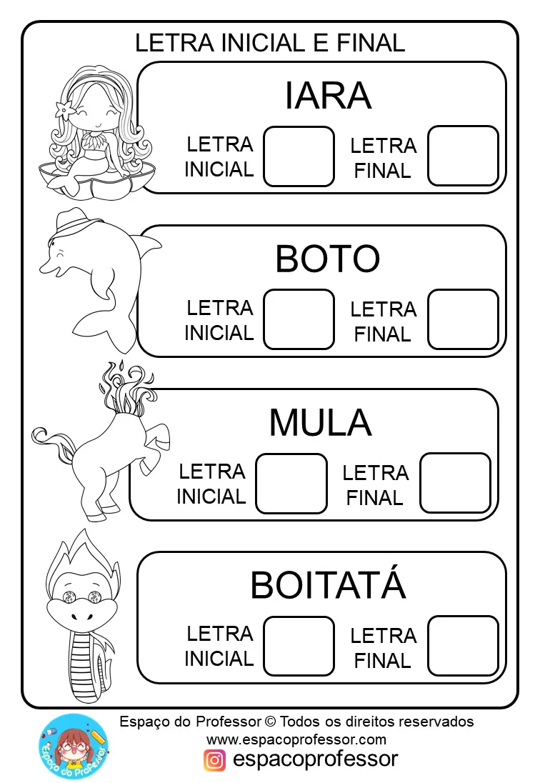 Atividades De Alfabetizacao Folclore Para Imprimir 4