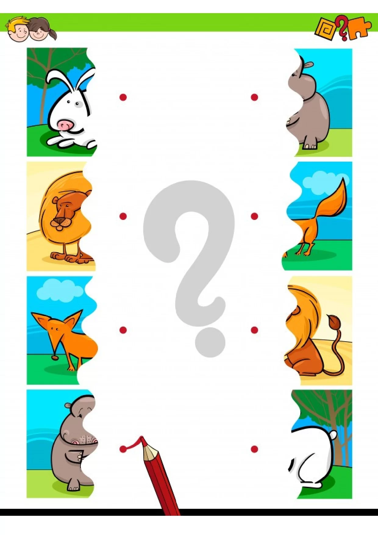 Atividades De Ligar As Metades De Animais Educacao Infantil 12