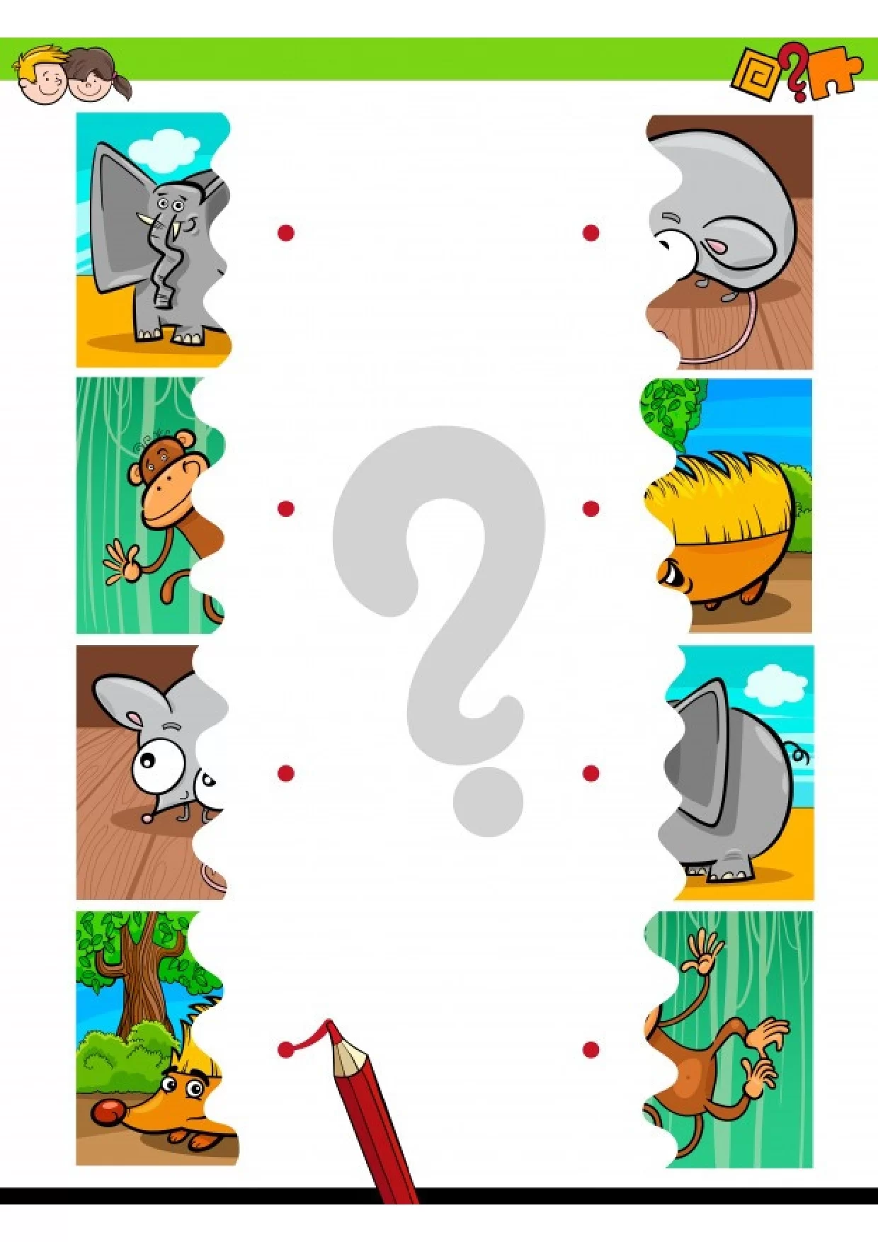 Atividades De Ligar As Metades De Animais Educacao Infantil 5