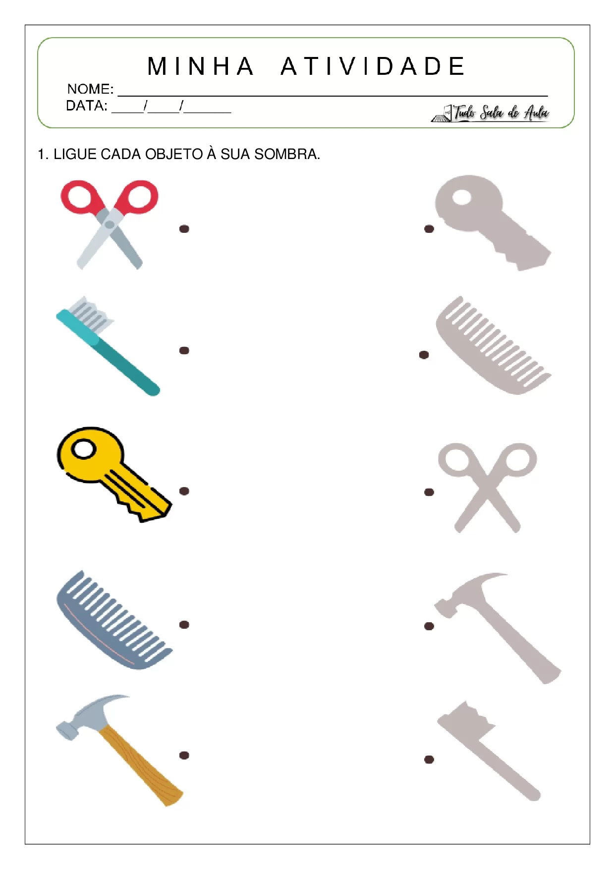 Atividades De Ligar As Sombras Para Educacao Infantil 3