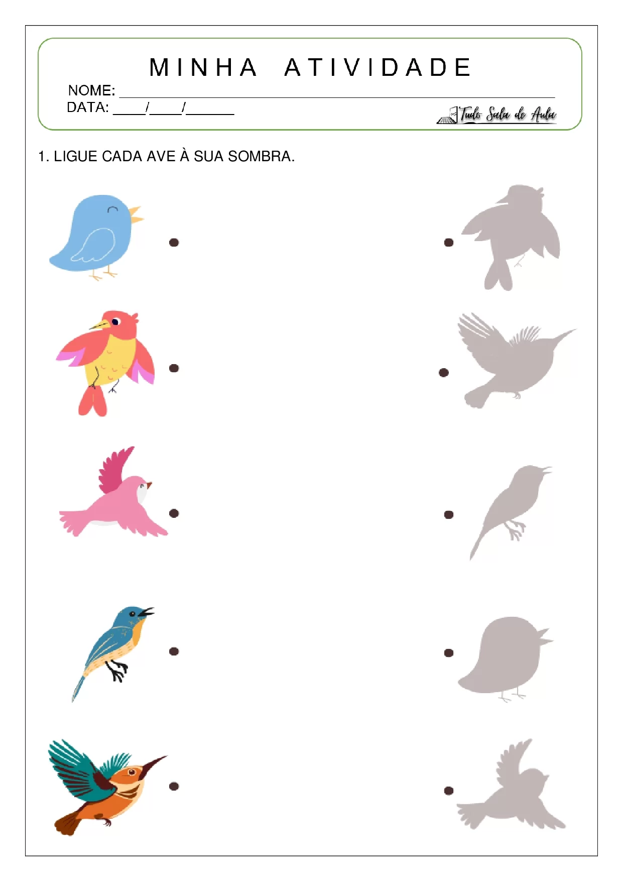 Atividades De Ligar As Sombras Para Educacao Infantil 5