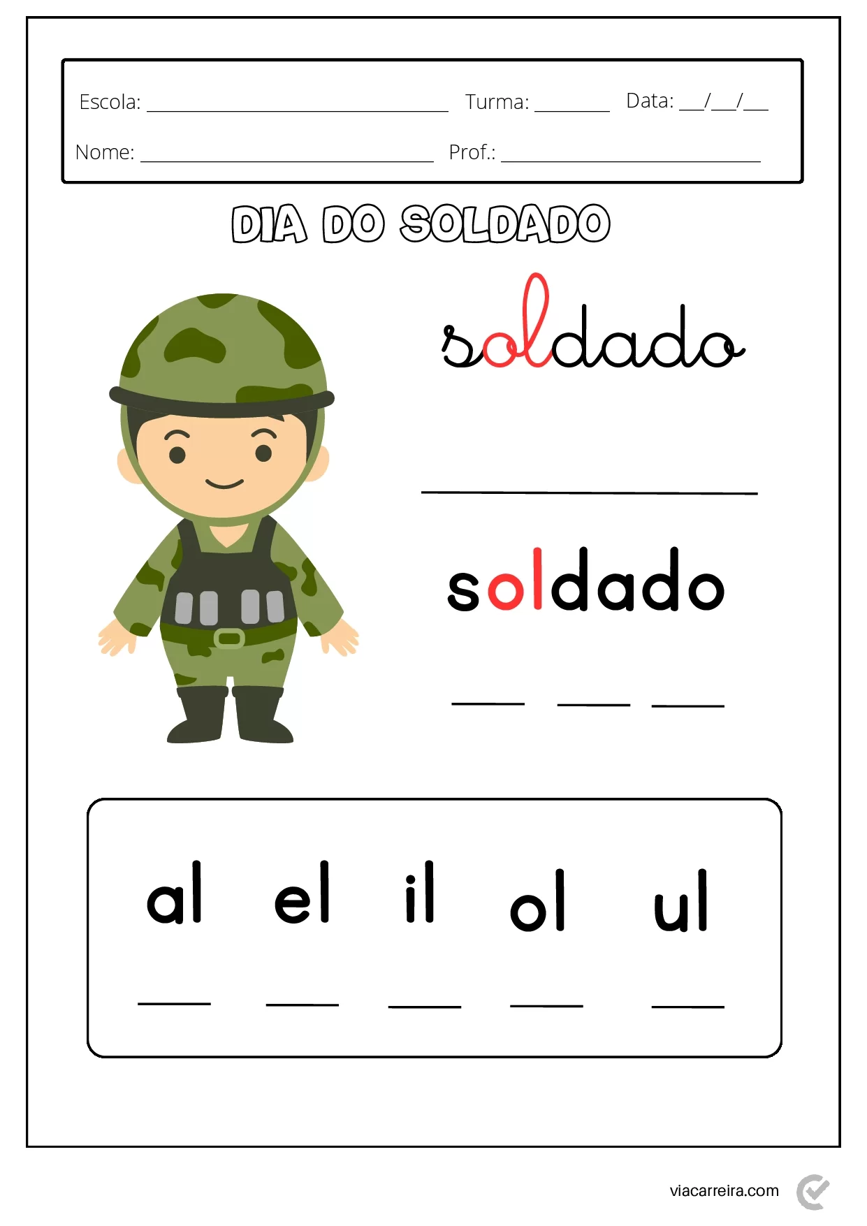Atividades Dia Do Soldado Em PDF Para Imprimir 11