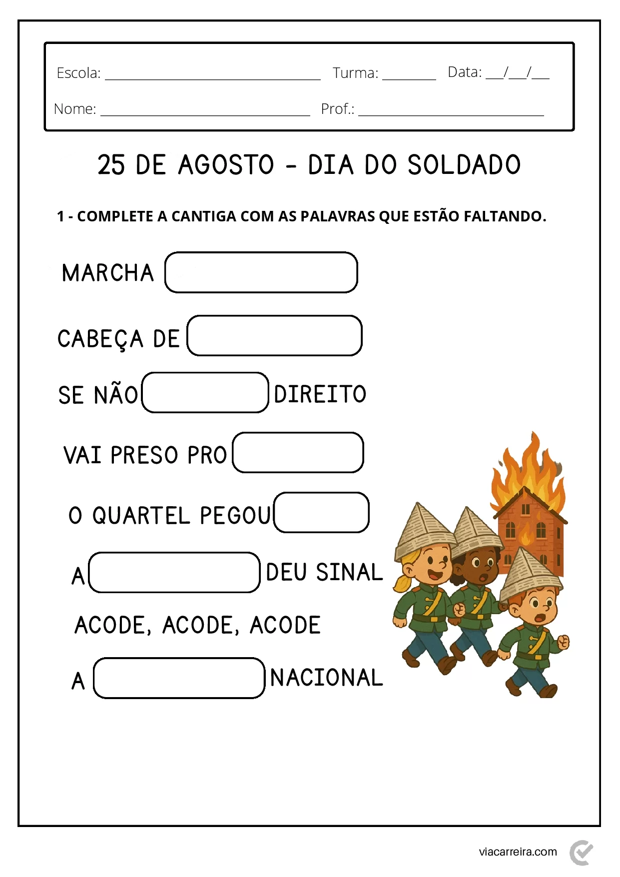 Atividades Dia Do Soldado Em PDF Para Imprimir 16