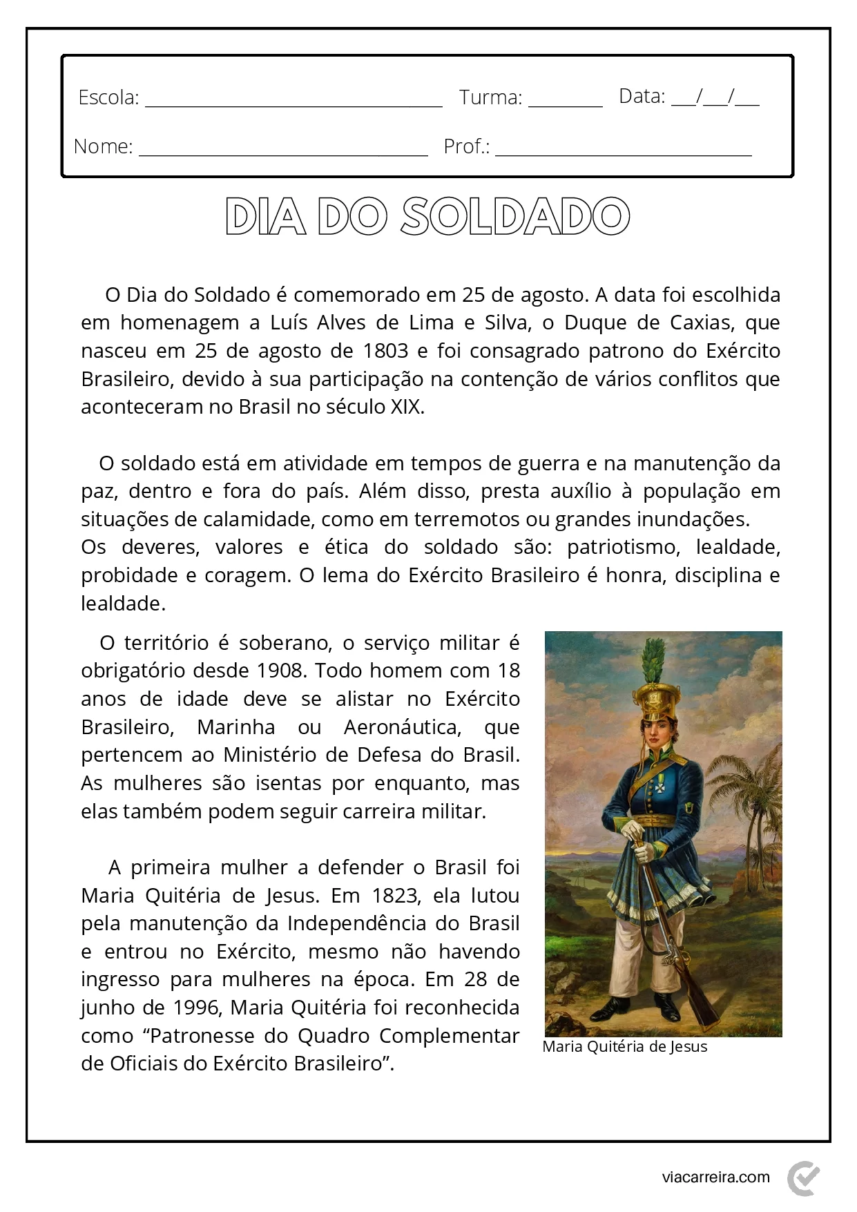 Atividades Dia Do Soldado Em PDF Para Imprimir 23