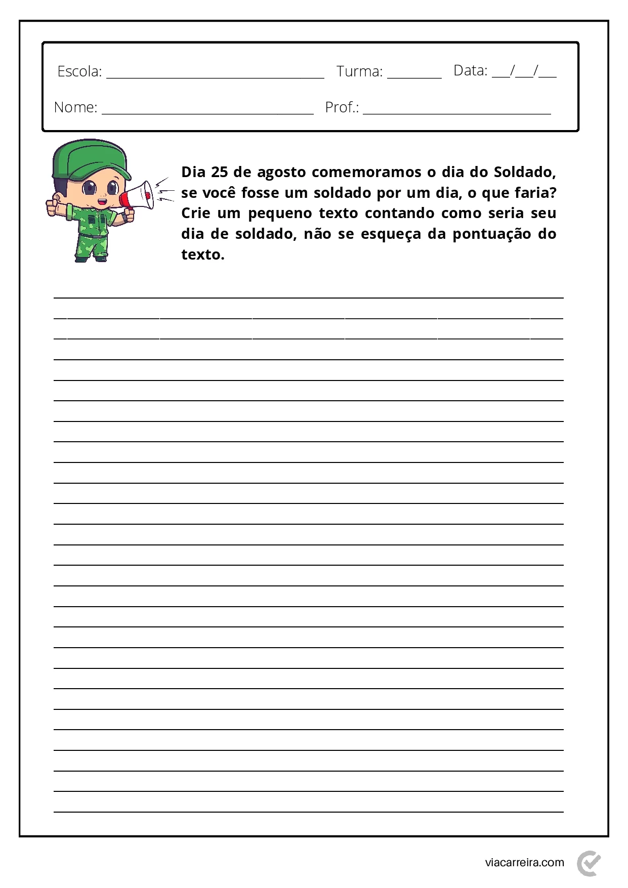 Atividades Dia Do Soldado Em PDF Para Imprimir 25