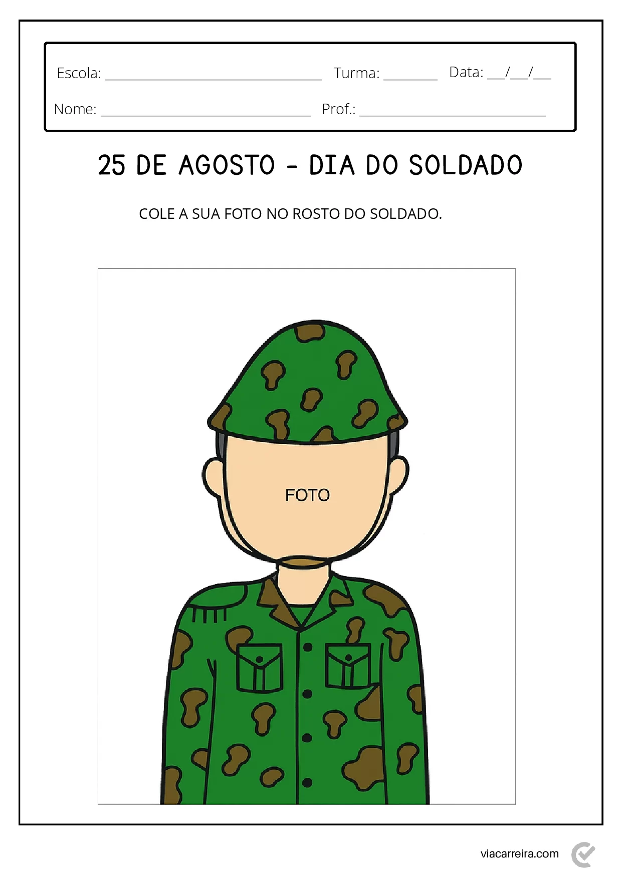 Atividades Dia Do Soldado Em PDF Para Imprimir 7