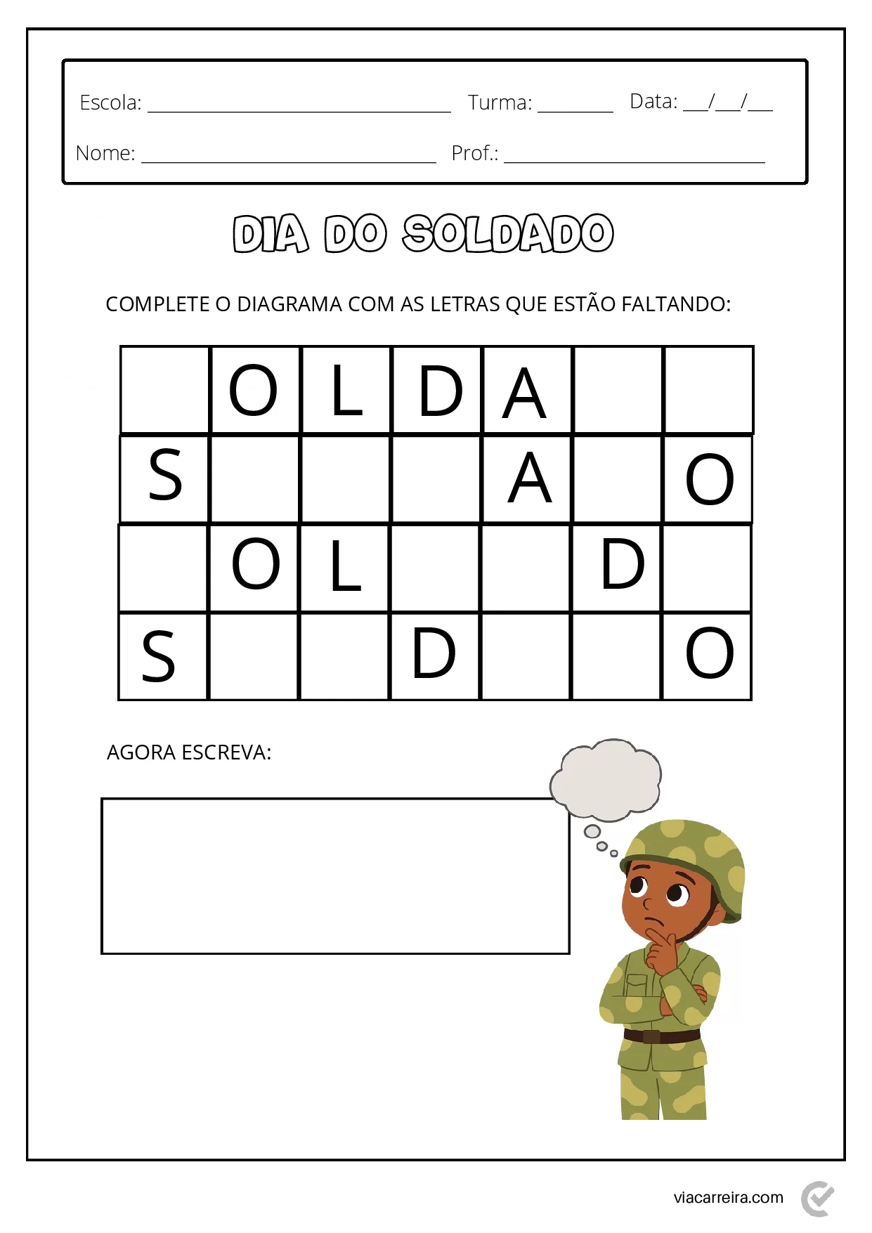 Atividades Dia Do Soldado Em PDF Para Imprimir 9
