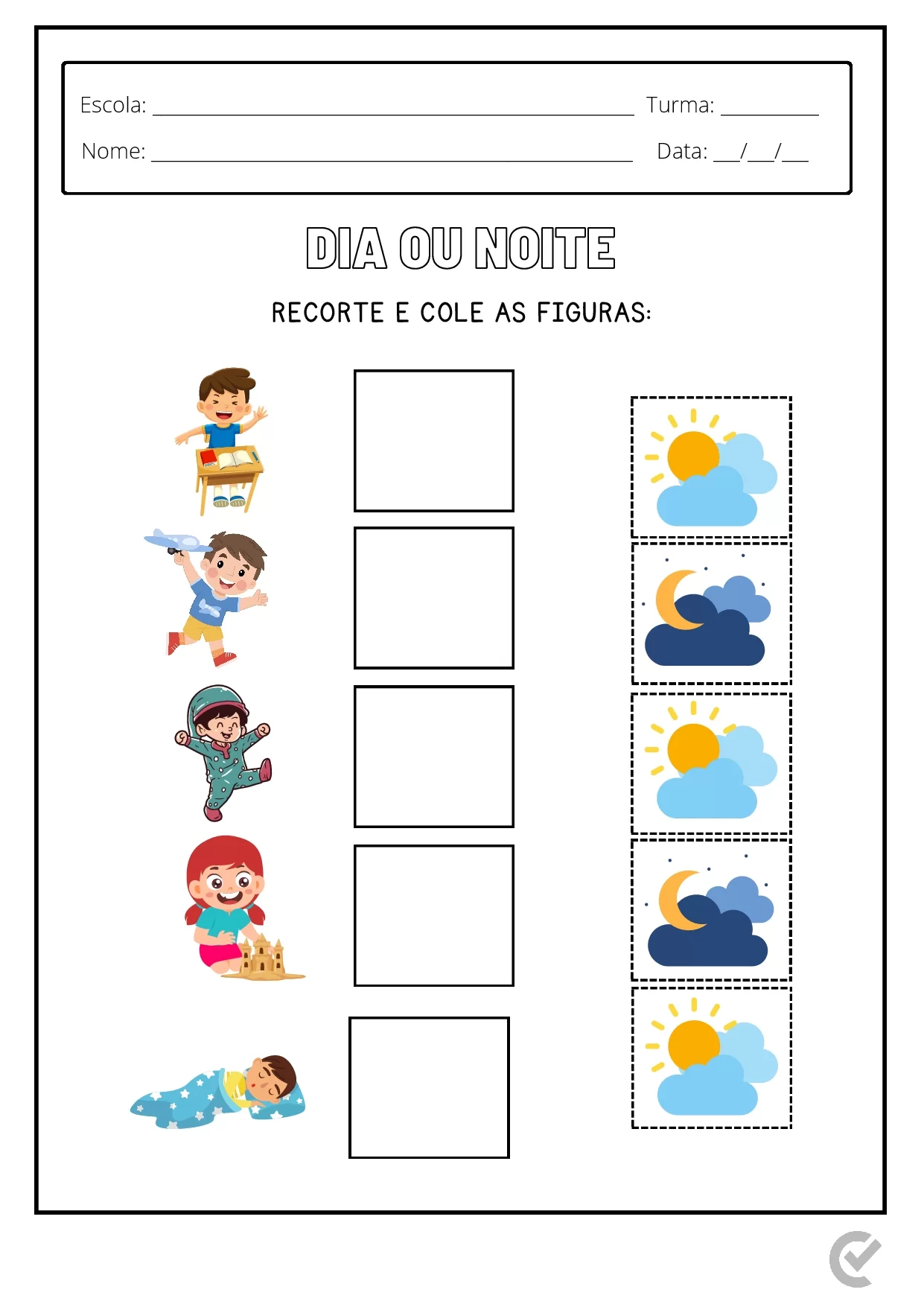 Atividades Dia E Noite Em Pdf Para Educacao Infantil 7