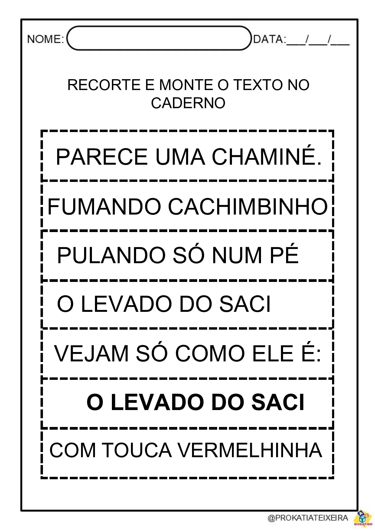 Atividades Do Saci Perere Folclore Pre Escola E 1o Ano 10